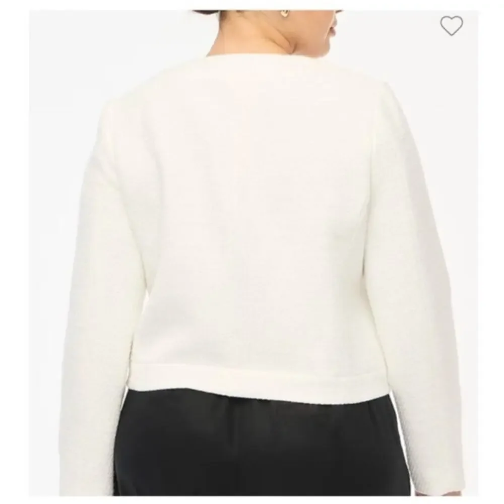NWT‎ J.Crew Tweed Lady Jacket in White Size 22
